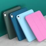 iMieet Case for New iPad 10.9 Inch (10th Gen, 2022) - Trifold Stand with Pencil Holder, Soft TPU Back, and Auto Wake/Sleep (Peach Red)