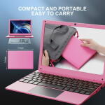 NBD 10.1" Android 12 Mini Laptop Quad-Core Netbook for Kids with Bag and Mouse