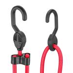 HDX 16 in. to 24 in. Adjustable Super Strong Bungee, Red (2-Pack) (9375)