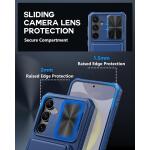 ATATOO for Samsung Galaxy S24+ Plus Case with Card Holder 6.7"​ , Blue