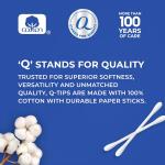 Q-tips Cotton Swabs: 100% cotton, 625 count, for hygiene and beauty care