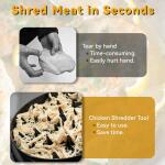 Chicken Shredder Tool Twist: Visible Grinder Machine for Ground Food, Meat & Vegetables (Elegant Black)