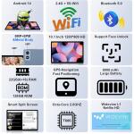 Fezawio 2024 Tablet 10 Inch Android 14 Grey