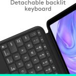 Logitech Combo Touch iPad Pro 11-inch​ (M4)(2024) Keyboard Case Multi-use Mode - Midnight Black
