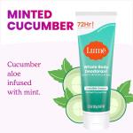 Lume Whole Body Deodorant, Minted Cucumber, 3.0 ounce (Pack of 2), Invisible Cream Tube, 72 Hour Odor Control, Aluminum Free, Baking Soda Free, Skin Safe