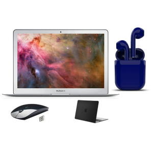Restored Apple MacBook Air 13.3" Intel i5, 4GB RAM, 512GB SSD, macOS, Bundle: Mouse, Case, Wireless Earbuds