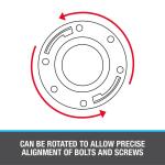 Oatey 3 in. ABS Open Offset Plastic Toilet Flange with Stainless Steel Ring (436062)