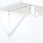 Everbilt 14 in. L White Steel Closet Rod Shelf Bracket (EH-WSTHDUS-310)