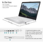 HP 14" Laptop, Celeron N4120, 4GB RAM, 64GB eMMC, Windows 11 S Mode, Snowflake White