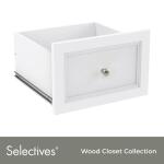 ClosetMaid Selectives 10 in. H x 15 in. W White Wood Drawer with Silver Handle (6009002)
