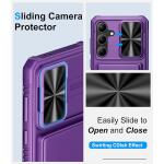 BXYJY for Samsung Galaxy S24 Wallet Case, Built-in Card Holder 2024, Dark Purple