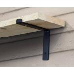 Crates & Pallet 8 in. Black Steel Shelf Bracket for Wood Shelving (69103)