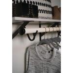 Everbilt 72 in. Heavy-Duty Coastal White Wood Closet Rod (65363)