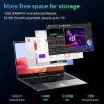 Blackview Acebook 8, 15.6" FHD, Intel N97, 16GB RAM, 512GB SSD, Win 11, Fingerprint, Gray