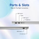 HP 17.3" Touchscreen Laptop, Intel Core i3, 16GB RAM, 128GB eMMC + 1TB SSD, Windows 11 H, Silver