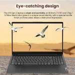 Lenovo V15 15.6" FHD Laptop, Intel Dual-Core, 8GB RAM, 128GB SSD, Windows 11 Home, Black