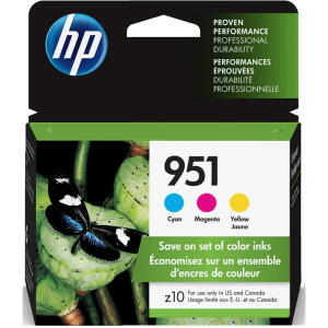 HP 951 Original Ink Cartridges, 3-pack Cyan/Magenta/Yellow