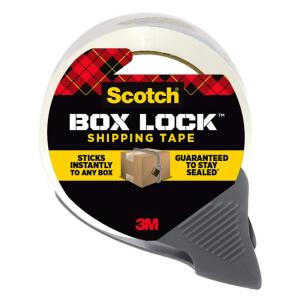 Scotch Box Lock 1.88 in. x 54.6 yd. Packaging Tape with Dispenser (3950-RD-DC)