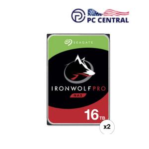 Seagate 16TB IronWolf Pro 7200 rpm SATA III 3.5" Internal NAS HDD (CMR, Retail, 2-Pack)