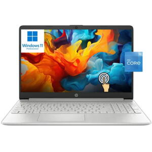 HP 15.6" Touch Laptop, i3-1215U, 16GB RAM, 256GB SSD, Silver