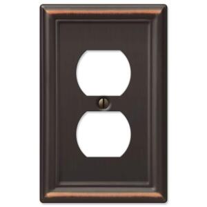 Hampton Bay Ascher 1 Gang Duplex Steel Wall Plate - Aged Bronze (149DDBHB)