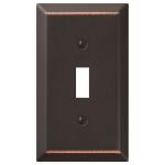 Hampton Bay Metallic 1 Gang Toggle Steel Wall Plate - Aged Bronze (163TDBHB)