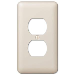 Hampton Bay Declan 1 Gang Duplex Steel Wall Plate - Almond (935DALHB)