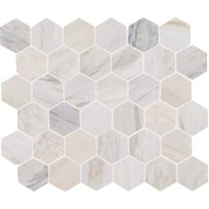 MSI Angora Hexagon 11.75 in. x 12 in. x 10 mm Honed Mosaic Marble Floor and Wall Tile (0.98 sq. ft./Each) (ANGORA-2HEXP)