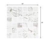 Marazzi EpicClean Milton Arabescato Marble 12 in. x 12 in. Glazed Ceramic Mosaic Tile (1 sq. ft. / piece) (ML4022ECHD1P2)