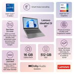 Lenovo IdeaPad 3i 15", Intel i7-1255U, 16GB RAM, 512GB SSD, Arctic Grey