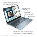 HP Pavilion 15.6" FHD Laptop, Ryzen 7-5700U, 8GB RAM, 512GB SSD, Horizon Blue, Windows 11 (15-eh1070wm)