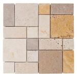 Jeffrey Court Brick Medley Beige 11.875 in. x 11.875 in. Honed Travertine Wall and Floor Mosaic Tile (0.979 sq. ft./Each) (99036)