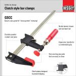 BESSEY Clutch Style 36 in. Capacity Bar Clamp with Composite Plastic Handle and 3-1/2 in. Throat Depth (GSCC3-536-2K)