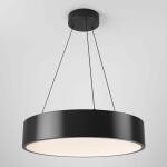 Artika Aiden Drum 31-Watt 1 Light Black Modern 5 CCT Integrated LED Pendant Light Fixture for Dining Room or Kitchen (PDT-AIC-HD2BL)