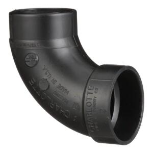Charlotte Pipe 2 in. ABS DWV 90-Degree Hub x Spigot Street Elbow Fitting (ABS003020800HD)