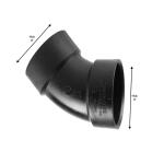 Charlotte Pipe 3 in. ABS DWV 45-Degree Hub x Hub Elbow Fitting (ABS003211000HD)