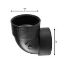 Charlotte Pipe 3 in. ABS DWV 90° Hub x Hub Vent Elbow (ABS003311000HD)