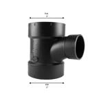 Charlotte Pipe 4 in. x 2 in. ABS DWV San Tee (ABS004011800HD)