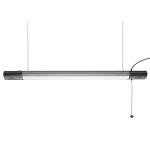 Commercial Electric 42 in. Workbench Garage Integrated LED Shop Light Bluetooth Speakers 3600 Lumens Black Brushed Nickel (55703191)