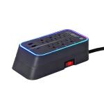 Commercial Electric 6 ft. 6-Outlet RGB Gaming Surge Protector with 2 USB and 1 USB-C (SP-GP621)