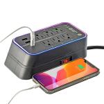 Commercial Electric 6 ft. 6-Outlet RGB Gaming Surge Protector with 2 USB and 1 USB-C (SP-GP621)