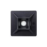 Commercial Electric 1in Standard UV Resistant Mounting Base for Cable Zip Ties 100 Pack UV (Black) (HW-4ACB)