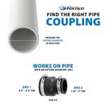 Fernco 2 in. x 1-1/2 in. DWV Flexible PVC Coupling (P1056-215)