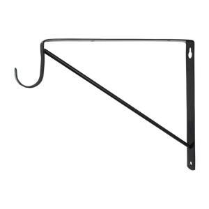 Everbilt Black Heavy Duty Shelf Bracket and Rod Support (19702)