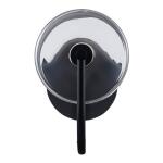 Hampton Bay 62.5-inch Cline Black Floor Lamp with Clear Glass Shade