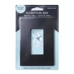 Hampton Bay 1-Gang Black Decorator/Rocker Plastic Wall Plate (8452349)
