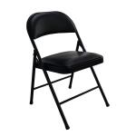 HDX Black Vinyl Padded Steel Frame Folding Chair (FC007B001A)