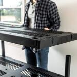 HDX 5 Tier Plastic Adjustable Garage Storage Shelving Unit in Black (48 in. W x 75 in. H x 24 in. D) (999-9324BB5)