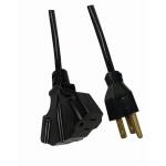 HDX 100 ft. 16/3 Light Duty Indoor/Outdoor Extension Cord with Multiple Outlet Triple Tap End, Black (SJTW163100BLPB)