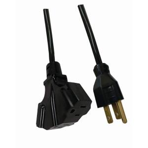 HDX 100 ft. 16/3 Light Duty Indoor/Outdoor Extension Cord with Multiple Outlet Triple Tap End, Black (SJTW163100BLPB)